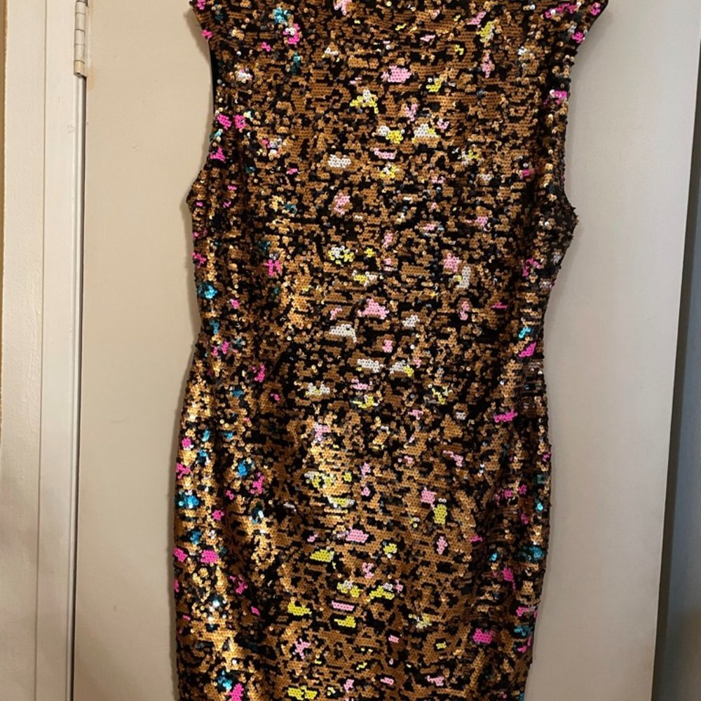 Walk the Runway Gold Multi Dress
